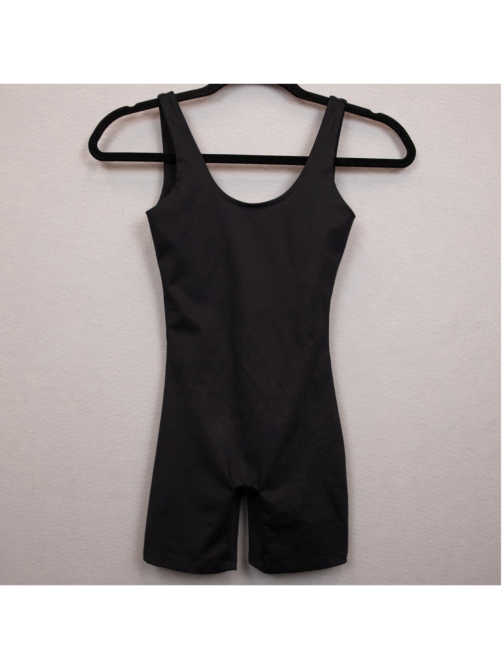 Girlfriend Collective Bike black unitard romper-XXS